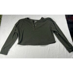 Abound Sweater Green Womens M‎ Ribbed Stretch